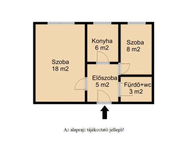 Gyulán alacsony fenntartású 1,5 szobás lakás eladó.