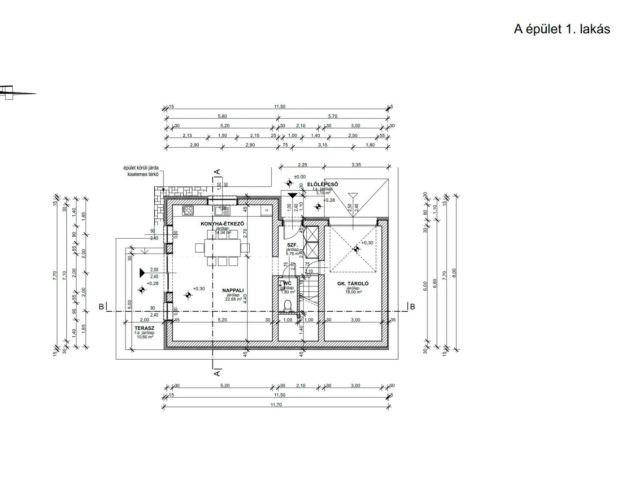 Hatvan utcai kertben eladó 1 emeletes ikerház