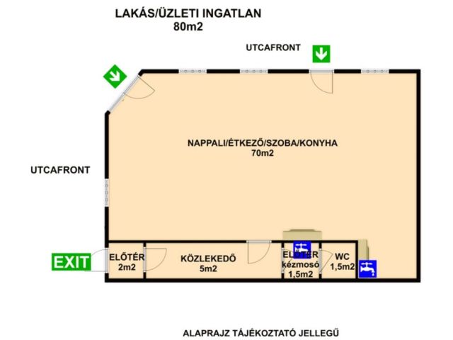 Takaros lakássá alakítható sarki ingatlan