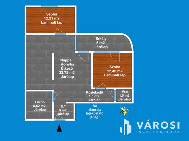 Nagyon kultúrált 3 szobás lakás az Ősz utcában Kiadó