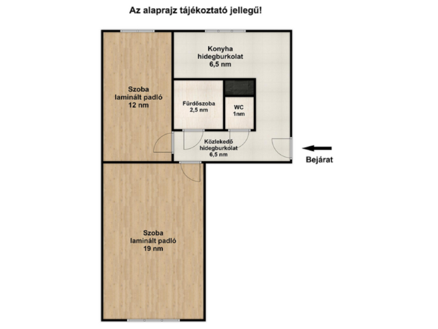Csendes magasföldszinti 2 szobás lakás eladó!